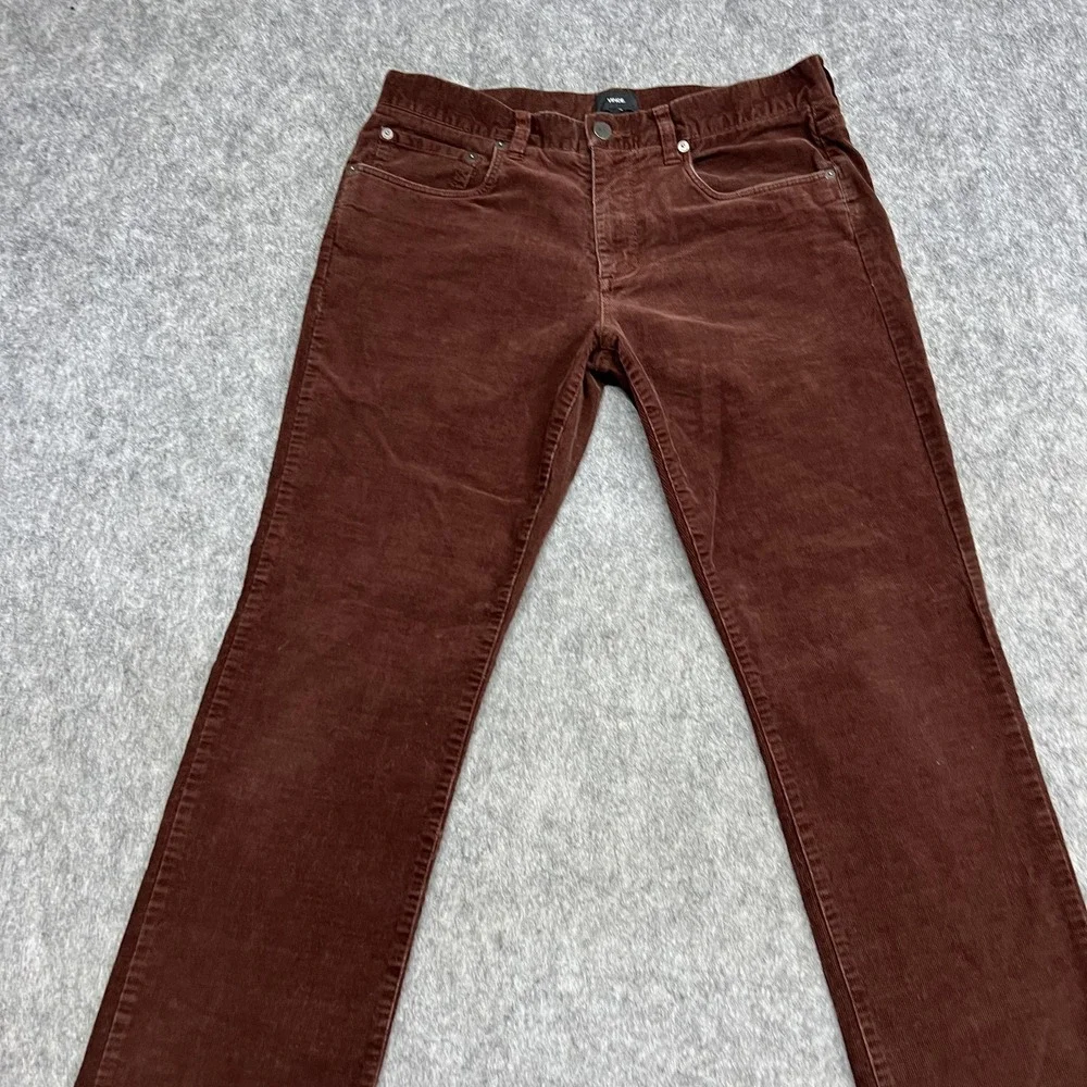 Vince Pants Mens 31‎ Brown Corduroy Chino Stretch 5 Pocket Straight Casual 31x28